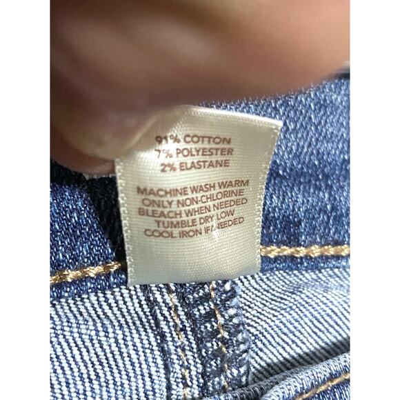 Loft Modern Cuffed Crop Whiskered Jeans Womens 2 Stretch Preppy Capsule Normcore - Picture 7 of 7